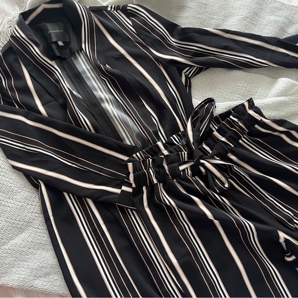 Dynamite Black Striped Blazer Set - Picture 2 of 9